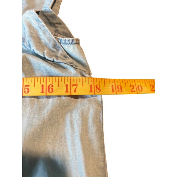 Faherty Queenie Embroidered Dress Chambray Blue XS Boho Cottage Core - Picture 6 of 9